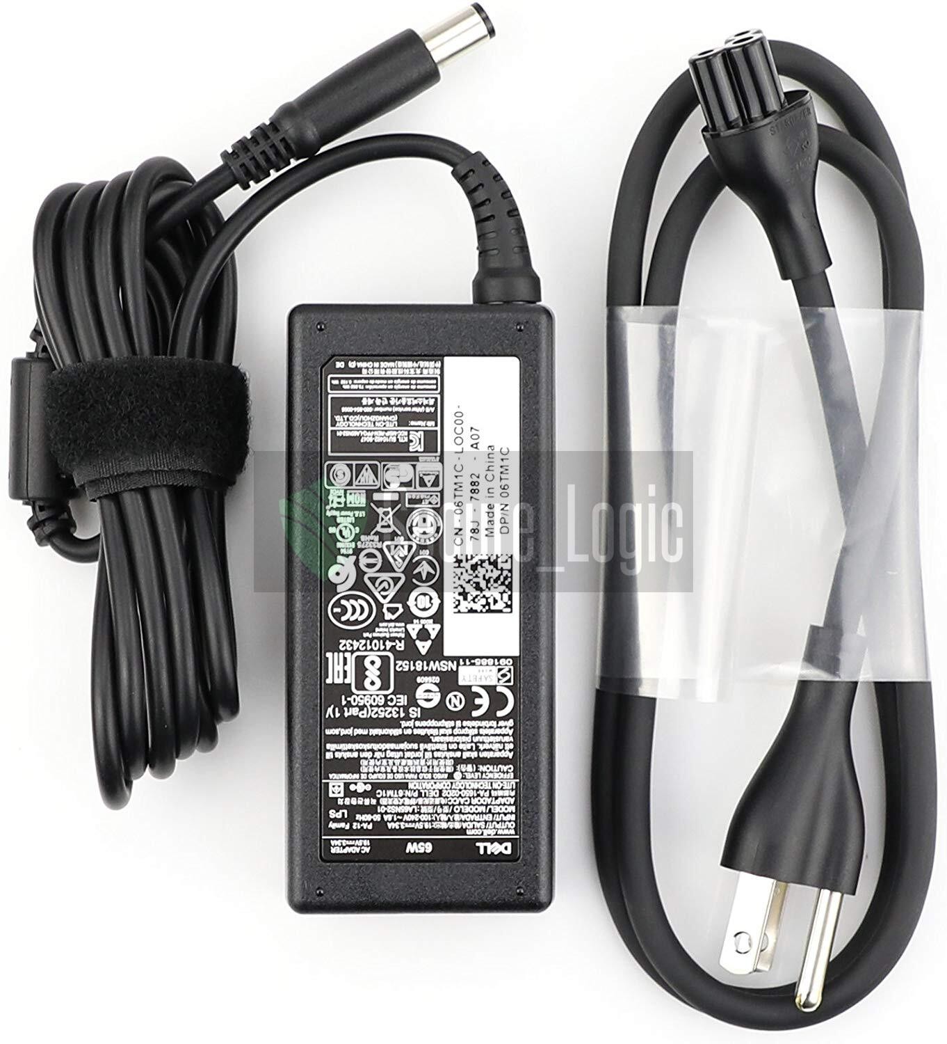 Dell Charger 65W 19.5V LA65NS2-01 PA-1650-02D2 K9TGR 6TM1C 9RN2C 1XRN1