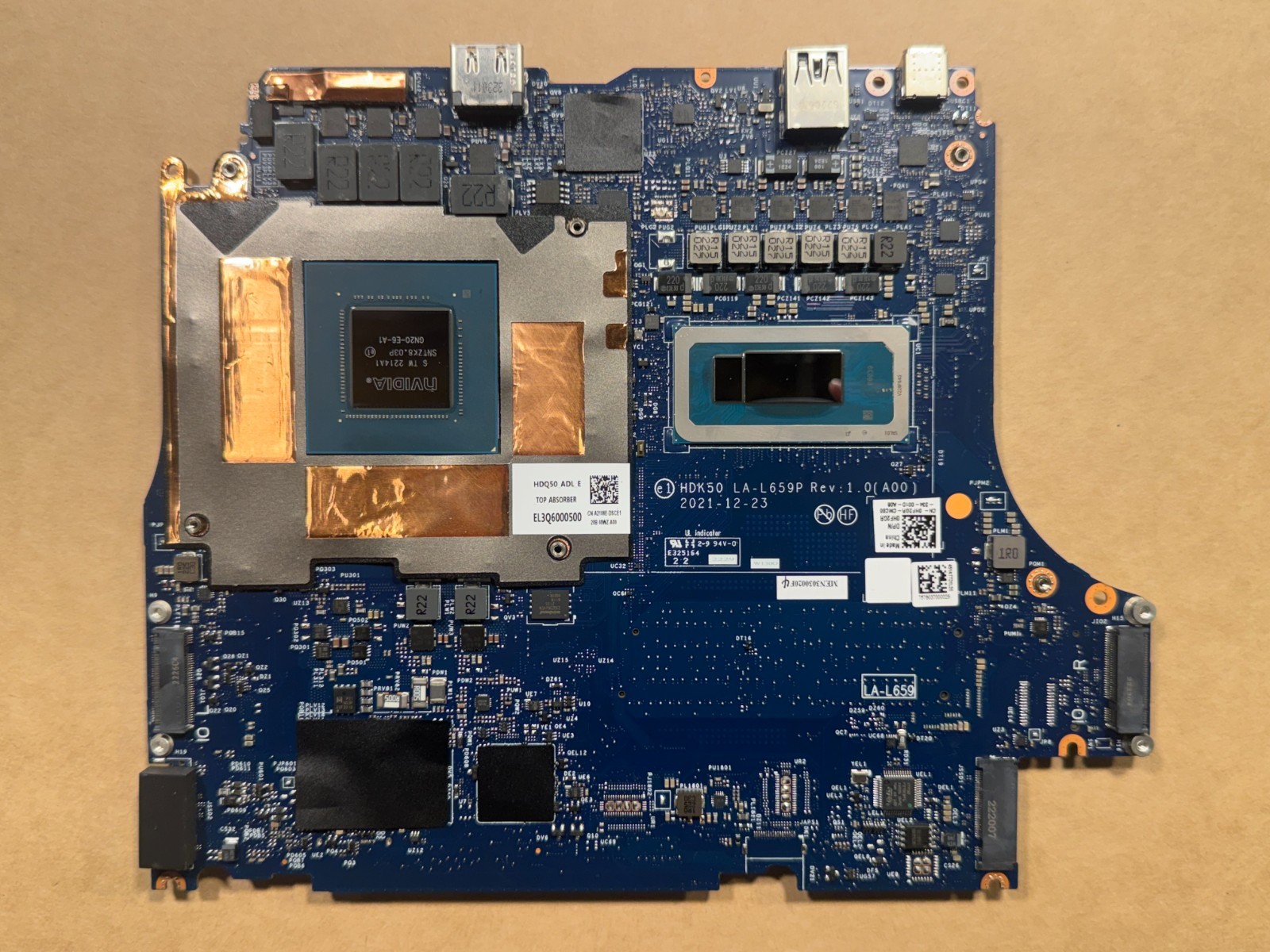 NEW Dell G15 5520 Motherboard Intel i7-12700H Nvidia RTX 3070Ti HF2GR LA-L659P