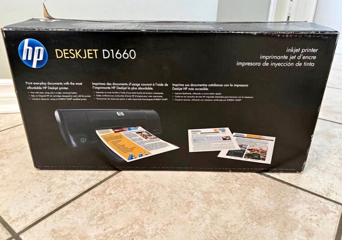 Brand New Sealed In Box HP Deskjet D1660 Printer.