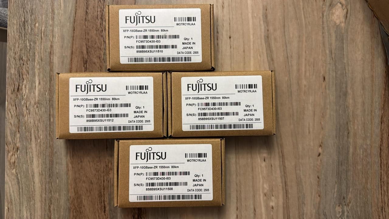 LOT of 10 pcs NEW FUJITSU FC9573D430-I03  XFP 10GE ZR 1550nm 80km Transceiver