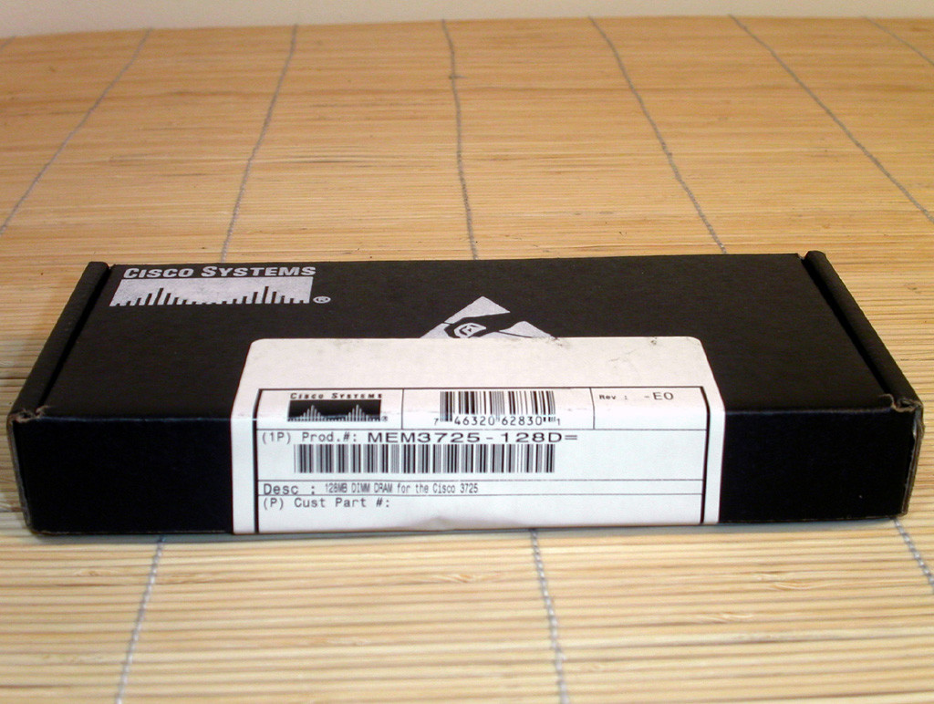 NEW Cisco MEM3725-128D for Cisco 3725 Router, NEW OPEN BOX