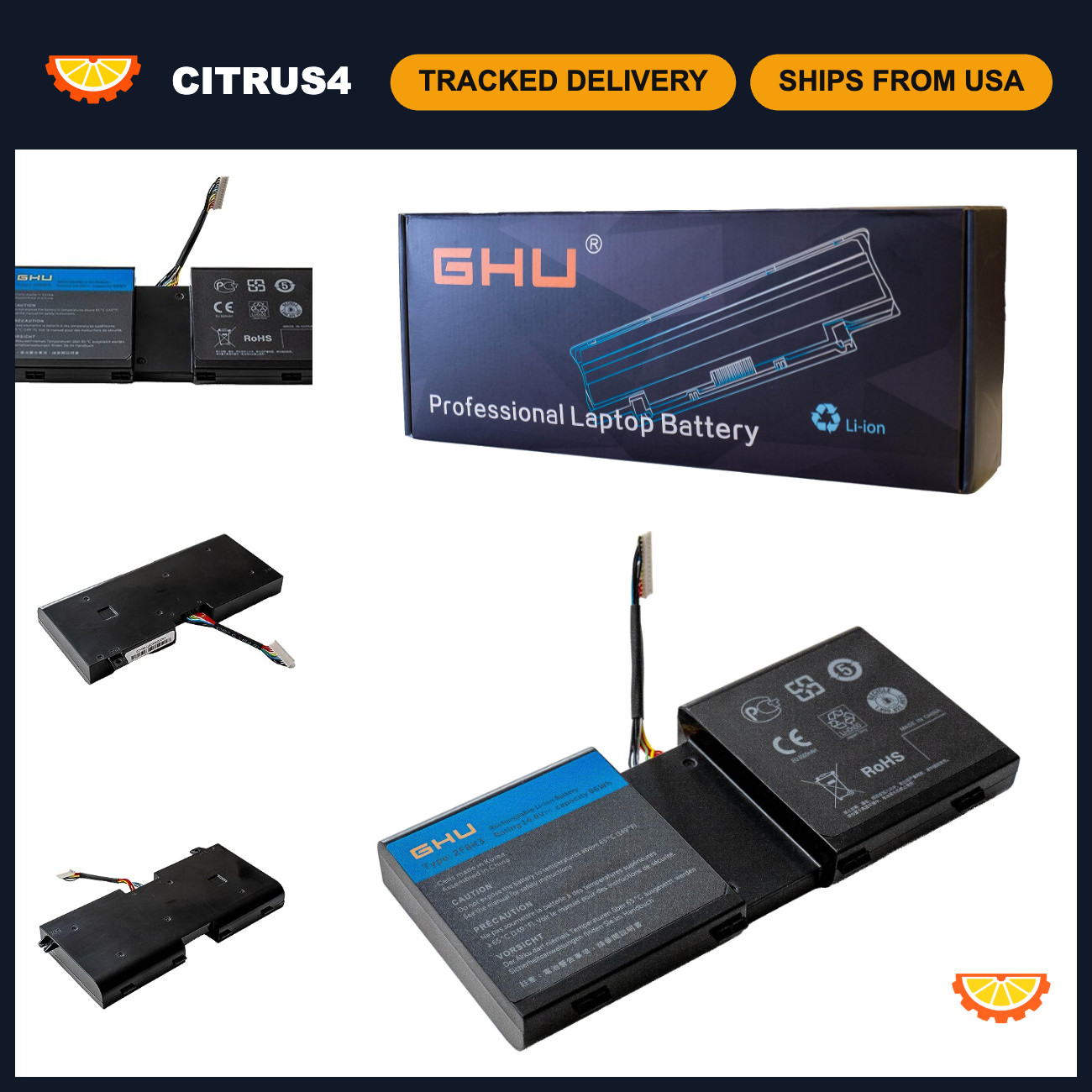 High-Capacity 86Wh Laptop Battery for Dell Alienware M17X-R5 M18X-R3, Replacemen