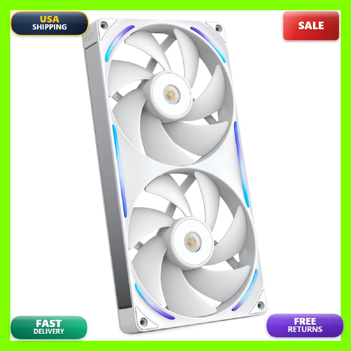 Nzxt F280X Performance Single-Frame Fan - 2X 140Mm Pwm Rgb Pc - Max - -