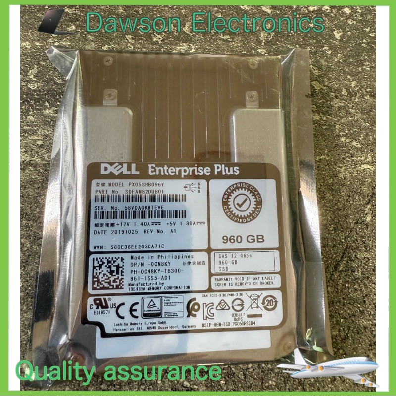 0CN8KY CN8KY Dell Compellent PX05SRB096Y 960GB RI SAS 2.5" SSD 14/15/16G KIT New