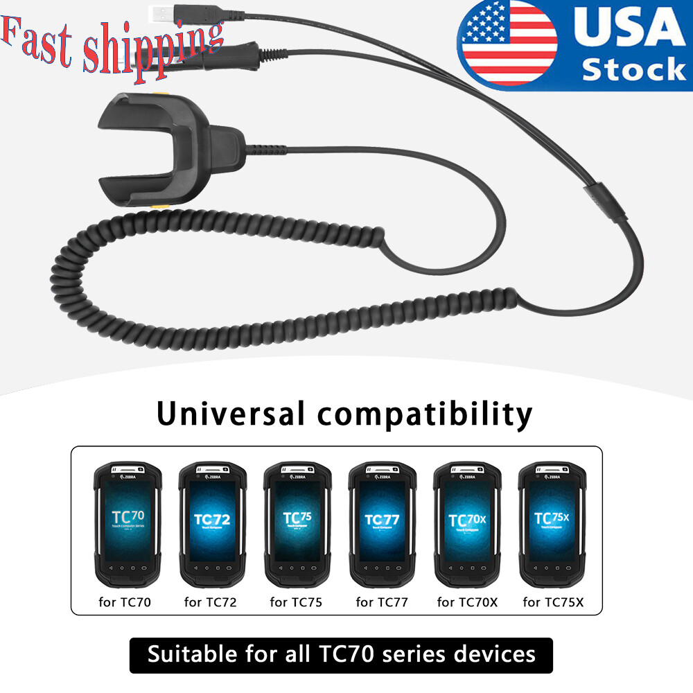 US Car Vehicle Charger Cable with USB for Zebra TC70 TC75 TC77 CHG-TC7X-CLA1-01