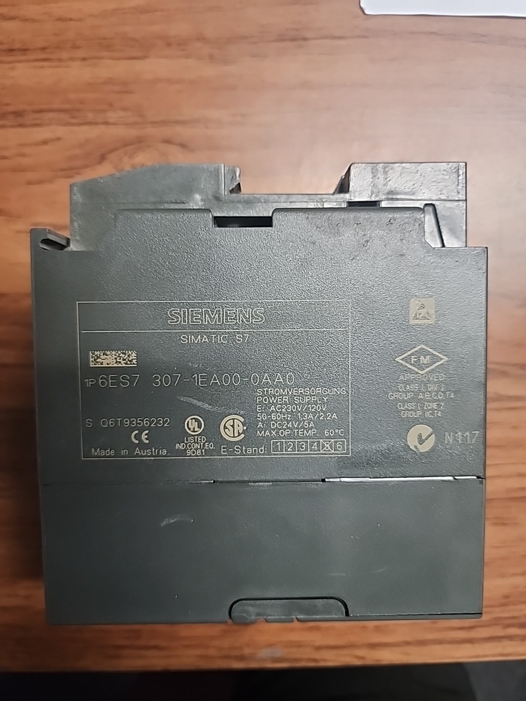 SIEMENS SIMATIC S7 6ES7 307-1EA00-0AA0 POWER SUPPLY VOLTAGE SELECTOR
