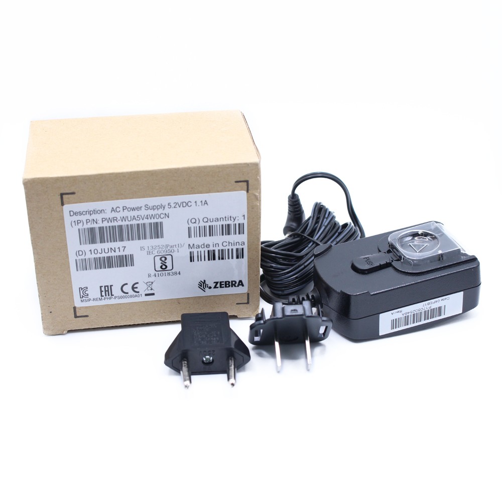 Zebra AC power Supply 5.2V DC 1.1A PWR-WUA5V4W0CN