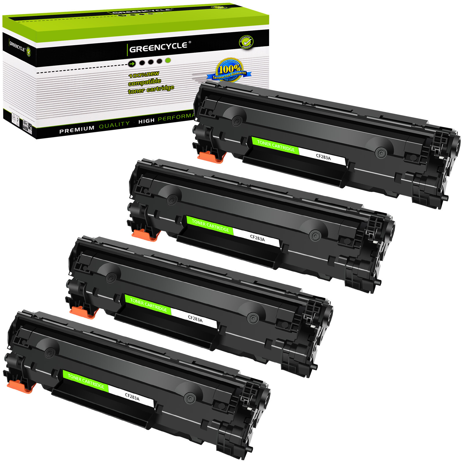 4PK CF283A Toner Cartridge Compatible With HP 83A LaserJet Pro M127fn M201dw