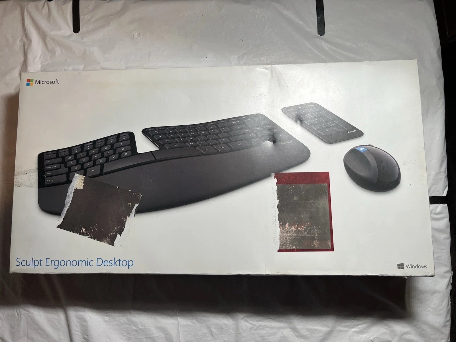 Microsoft L5V-00001 Sculpt Ergonomic Desktop Untested NO DONGLE - Black