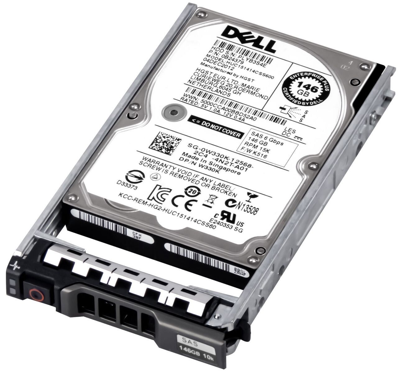 HARD DRIVE DELL 0W330K HUC151414CSS600 146GB 15000RPM 64MB SAS 2.5"