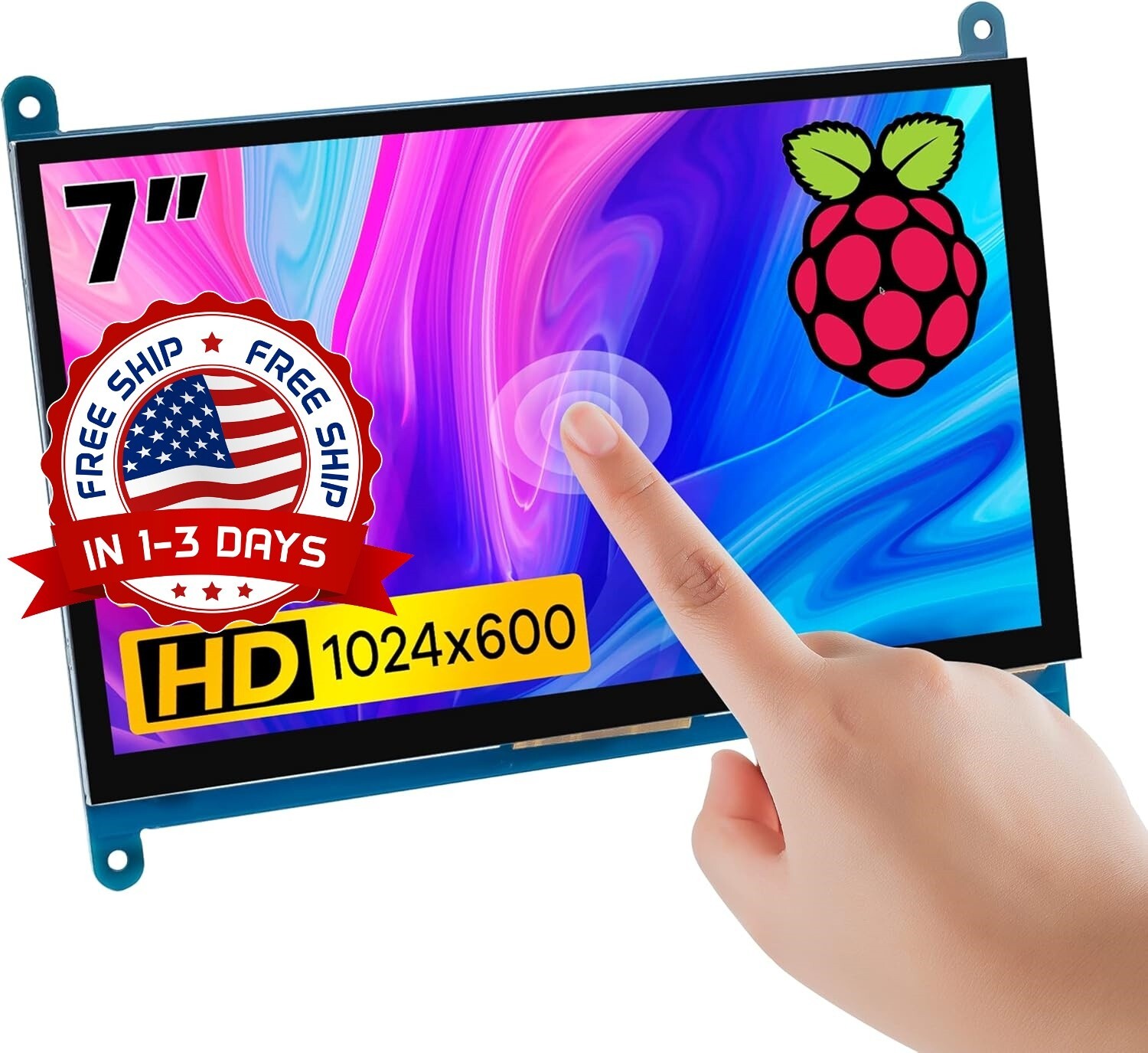 Panel de pantalla táctil LCD IPS de 7 pulgadas pantalla capacitiva de 1024 × 600