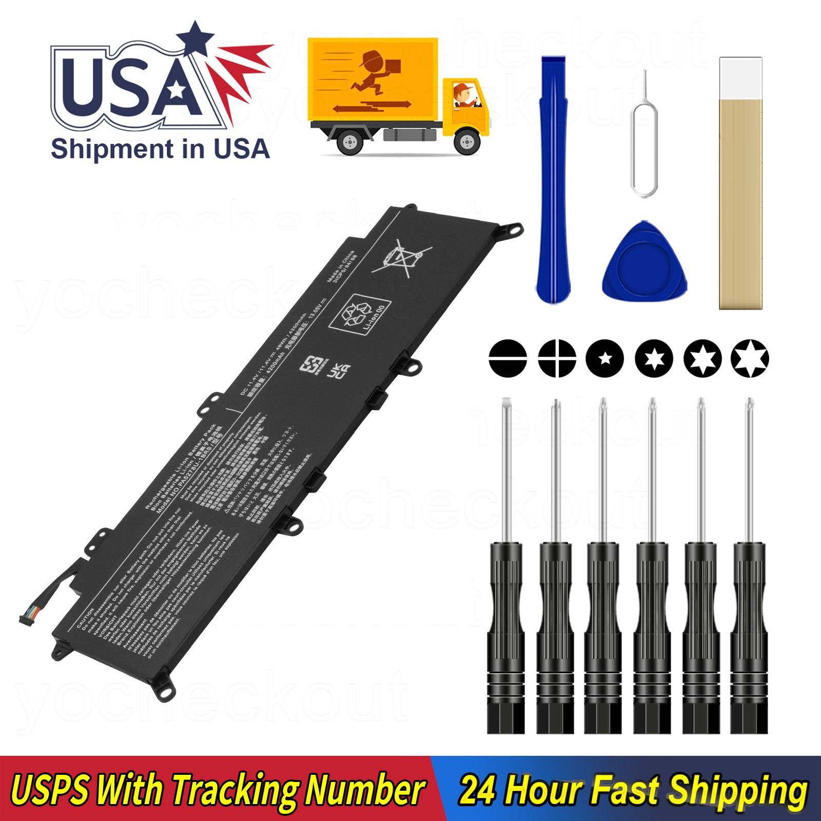 Battery PA5278U-1BRS Compatible For Toshiba Portege X30-D-10M &Portege X30-D-10V