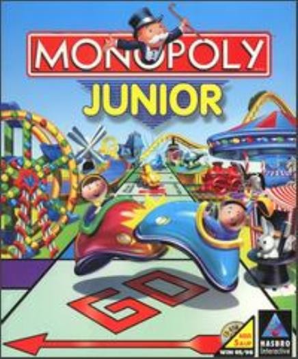 Monopoly Junior Jr PC CD carnival park rides real estate computer board kid game