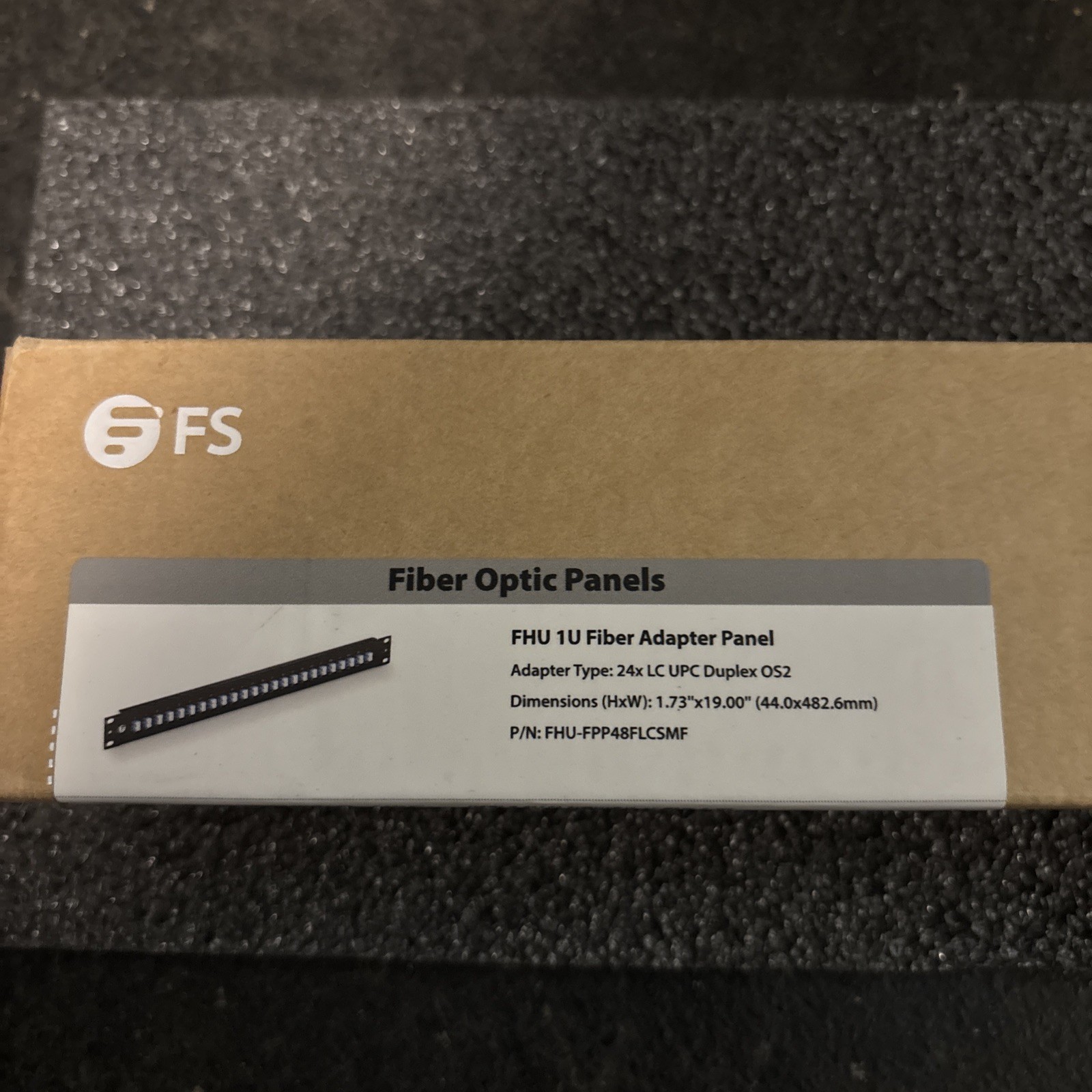 NEW FHU 1U 19'' Fiber Adapter Panel 48 Fibers OS2 Single Mode 24x LC UPC Duplex