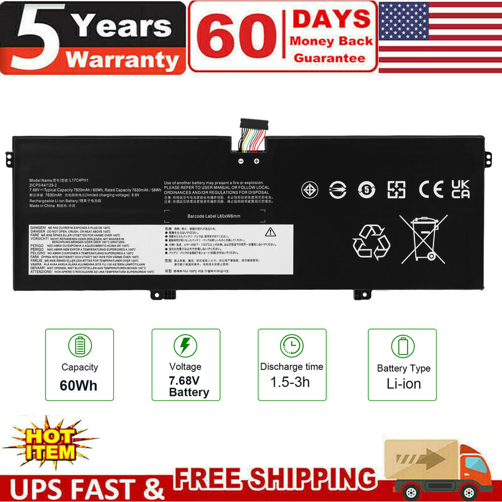 ✅New Battery For Lenovo Yoga 7 Pro-13IKB C930 C930-13IKB 81C4 L17C4PH1 L17M4PH1