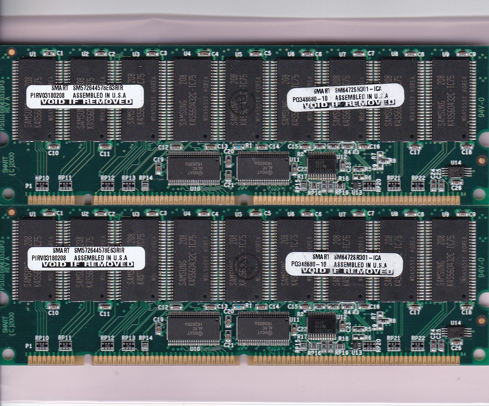 1GB 2x512MB PC-133R SMART MODULAR SM572644578E63RIR ECC PC133R RDIMM MEMORY Kit