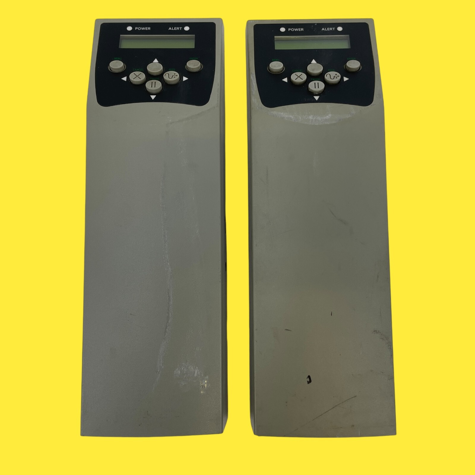 Lot of 2 OEM Zebra S4M Printer LCD Screen Control Panels 20600M #3652 z65 b476