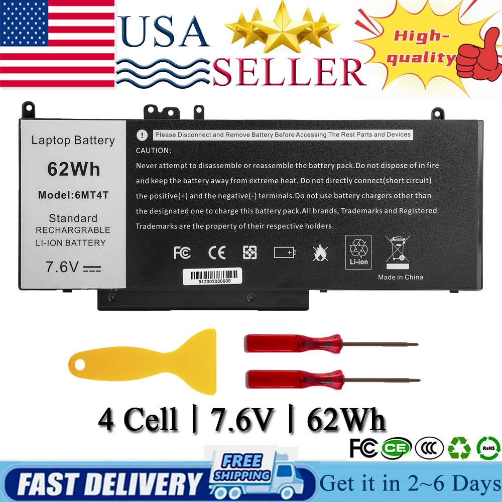 4 Cells Laptop Battery For Dell Latitude E5470 E5570 Precision 3510 6MT4T 79VRK