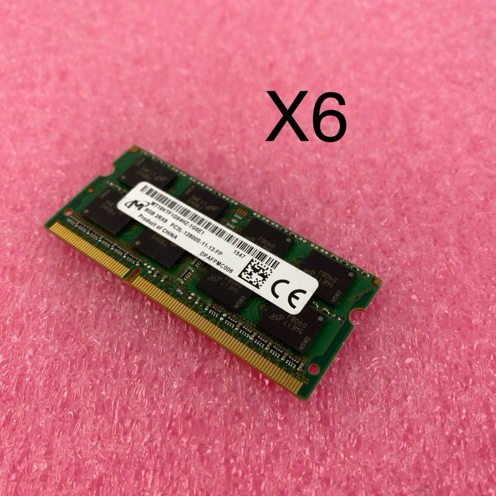 Micron MT16KTF1G64HZ-1G6E1 PC3L-12800S-11-13-FP 8GB 2RX8 Ram - Lot of 5