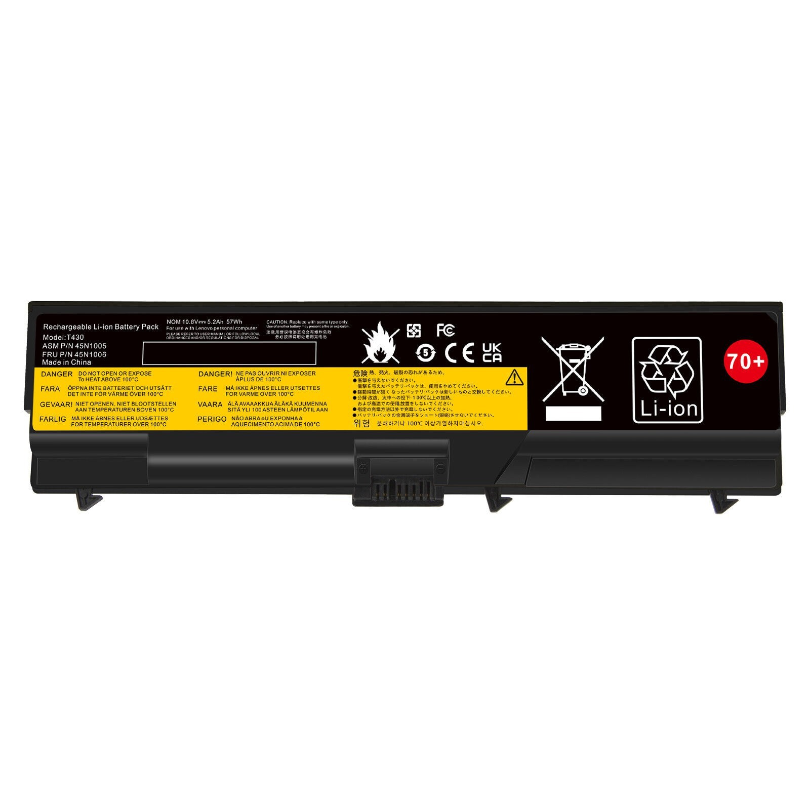 70+ Battery For Lenovo ThinkPad T430 T530 L430 L530 W530 0A36303 45N1001 57wh
