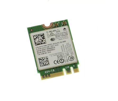 Wireless Card Dell XXY3M (Intel 7265NGW) Wireless-ac 7265 Dual Band WLAN WiFi +