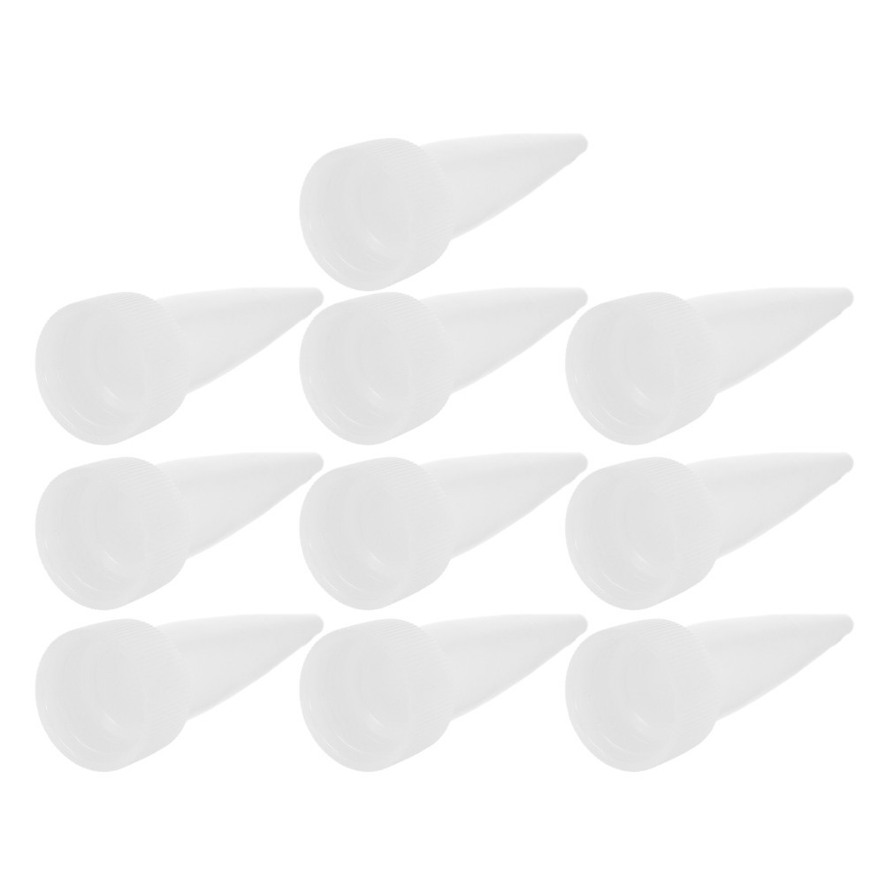10Pcs Flexible Plastic Caulk Nozzle Tips with Screw Caps for Home Glue Dispenser