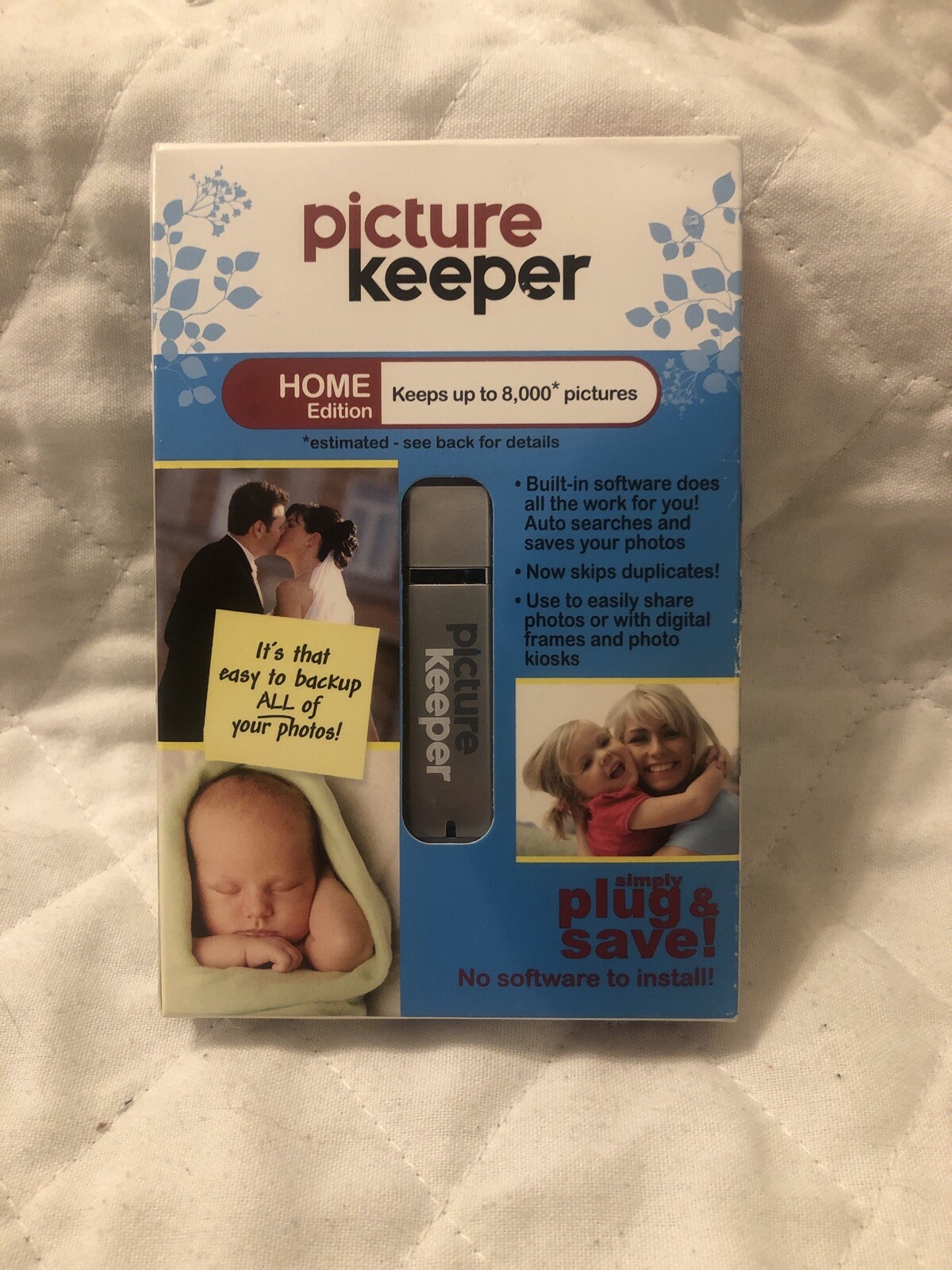 Picture Keeper Automatic USB Backup Device Damaged  Box Home Edition Up to 8,000