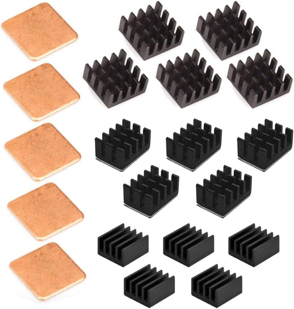 20pcs Raspberry Pi 4 Heatsink Kit Aluminum + Copper + 3M 8810 Thermal Conductive
