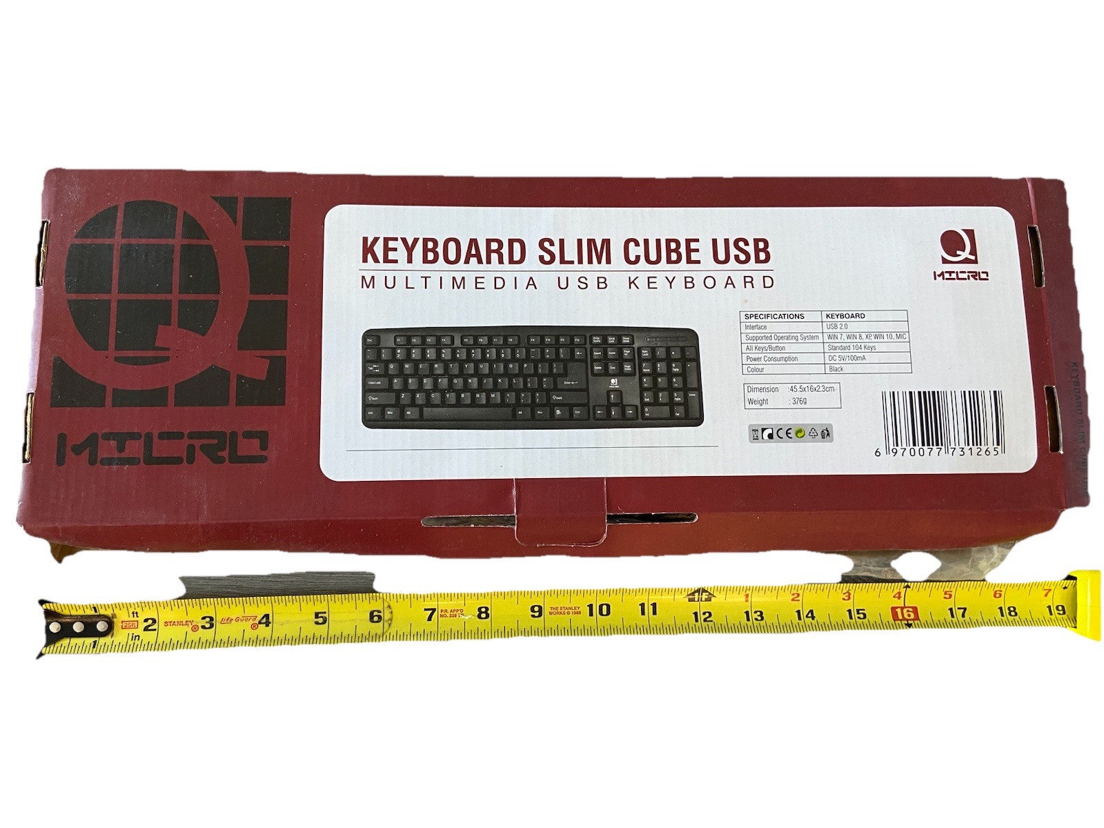 Q Micro Slim Cube Multimedia USB Keyboard USB 2.0
