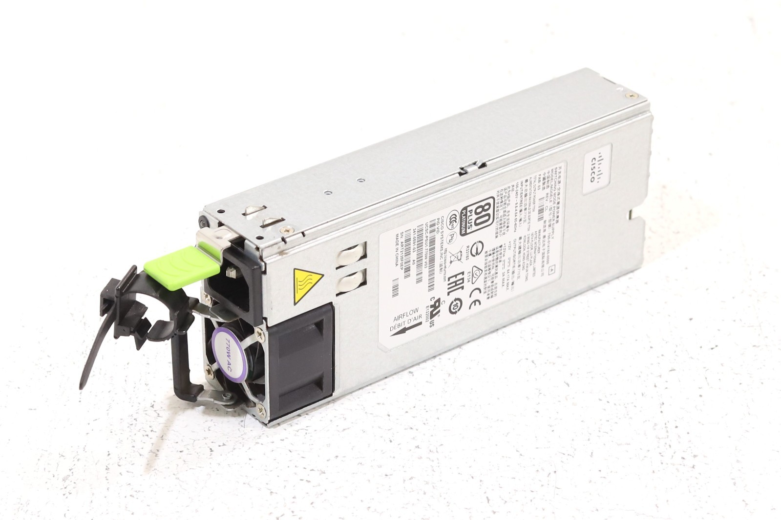 Cisco 700-014160-0000 770W Power Supply For UCS C220 M4 P/N: UCSC-PSU1-770W V03