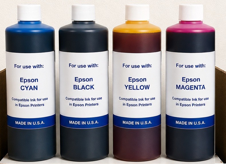 4,000ML  PREMIUM COMPATIBLE EPSON BULK INK REFILL # 552 (C-Y-M-K)