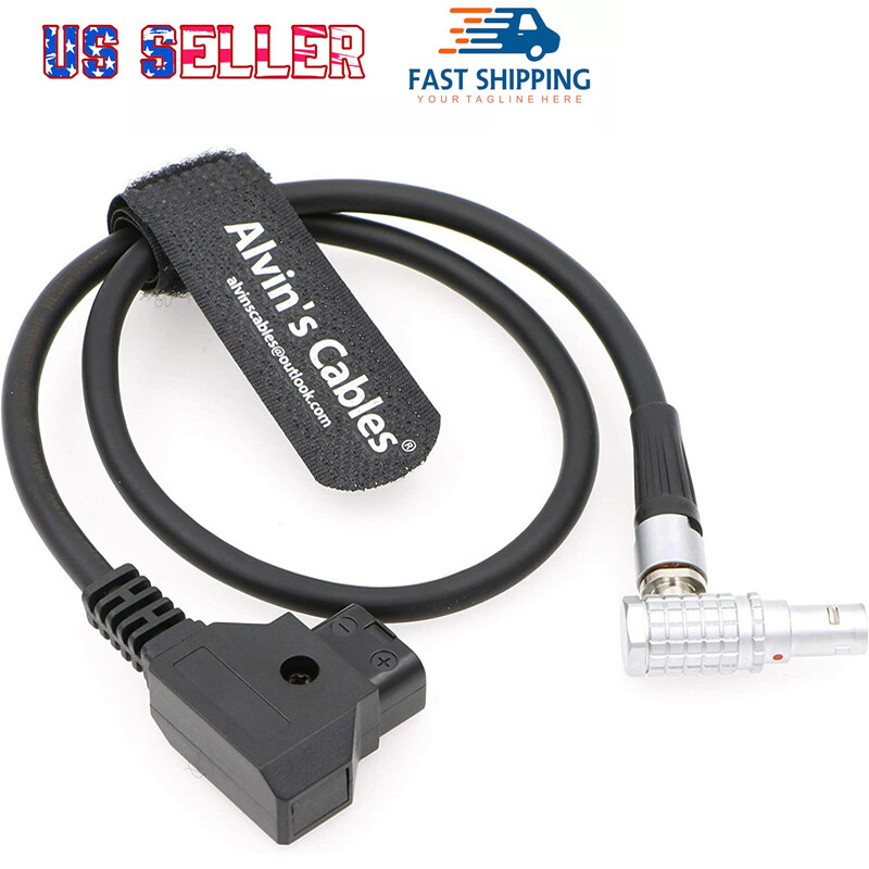 D-Tap to 2 Pin Right Angle Power Cable for Teradek Bond SmallHD Monitor PVC 45CM