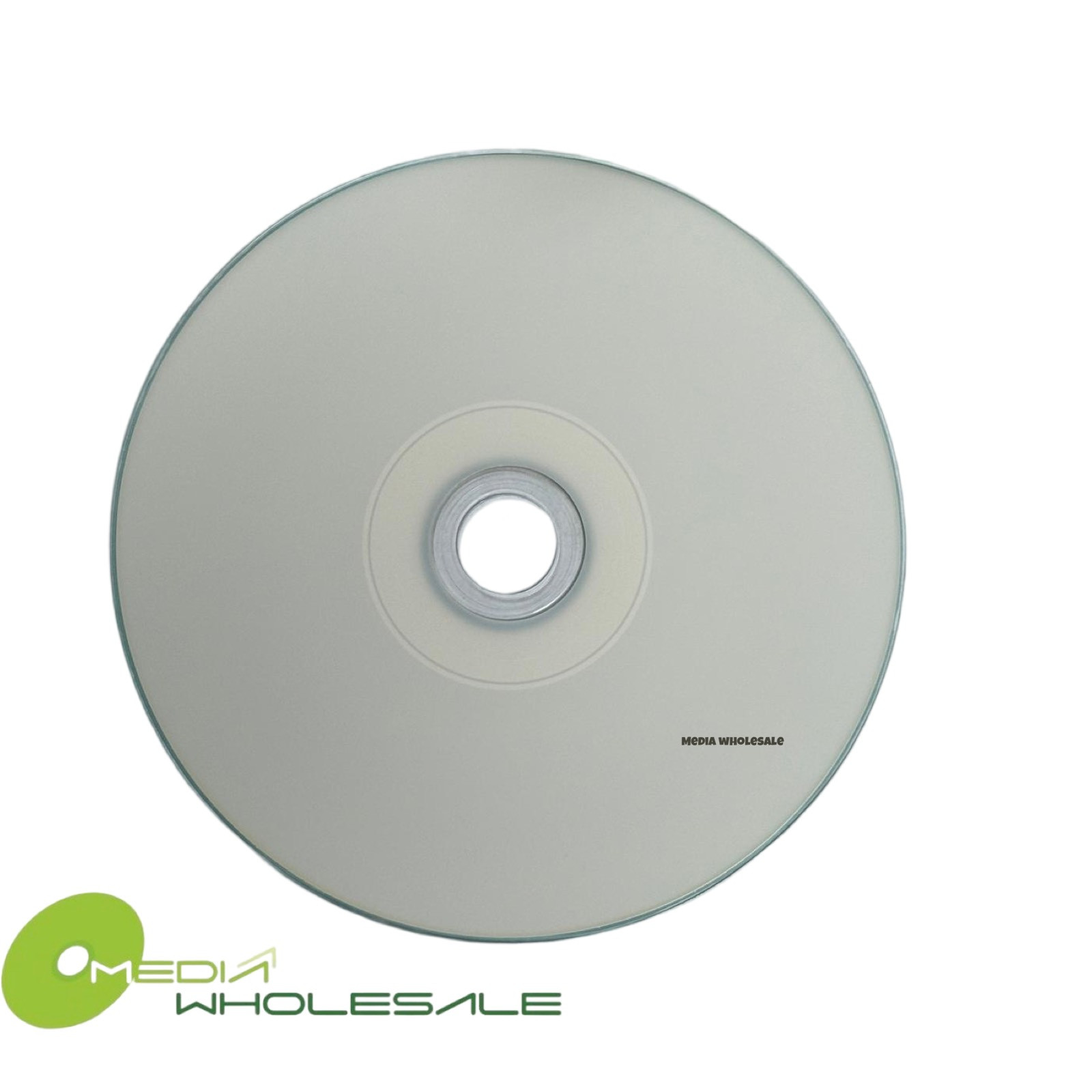 25 Blank 52X CD-R 700MB White Top Glossy Inkjet Printable Disc No Logo - Sleeves