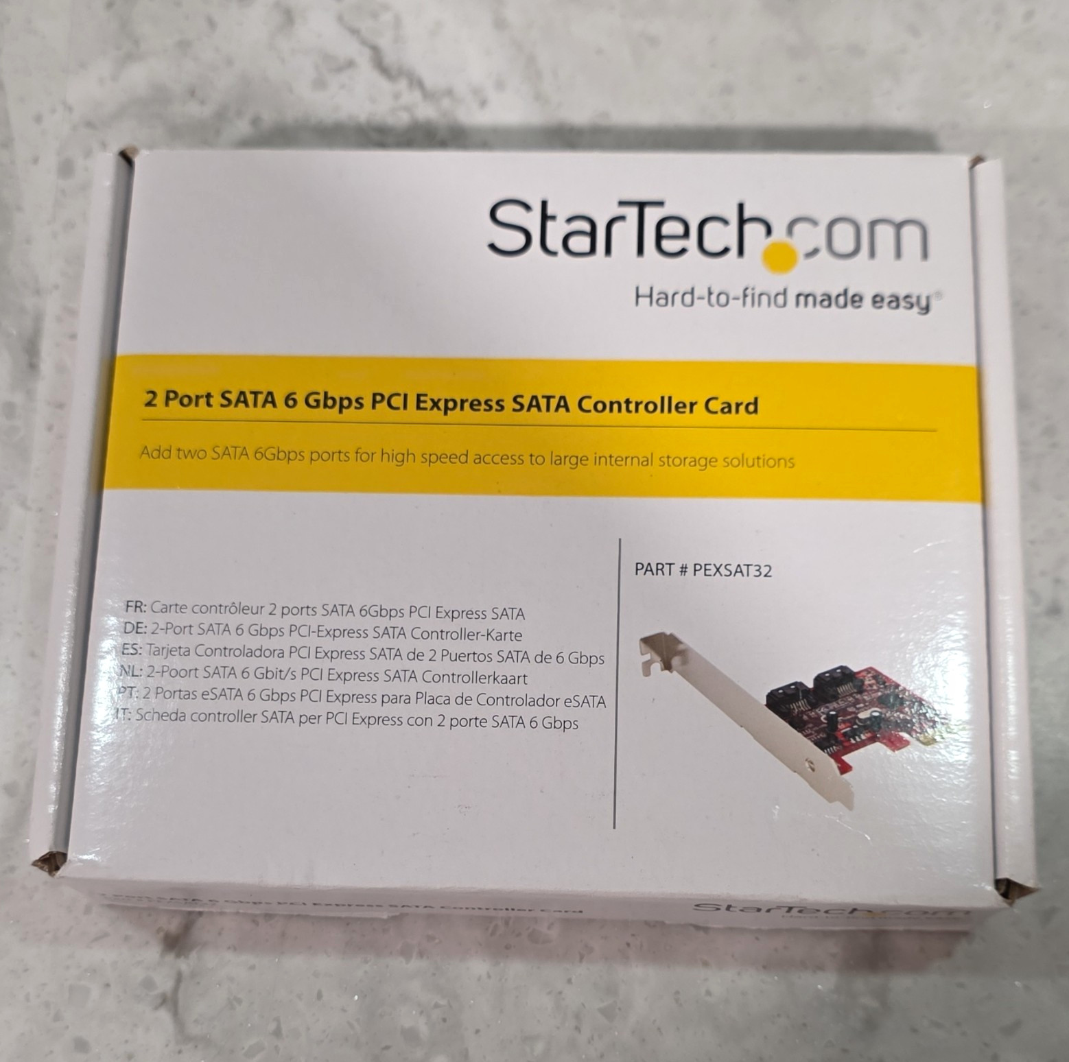 StarTech.com PEXSAT32 2-Port PCIe SATA III Controller Card 6 Gbps