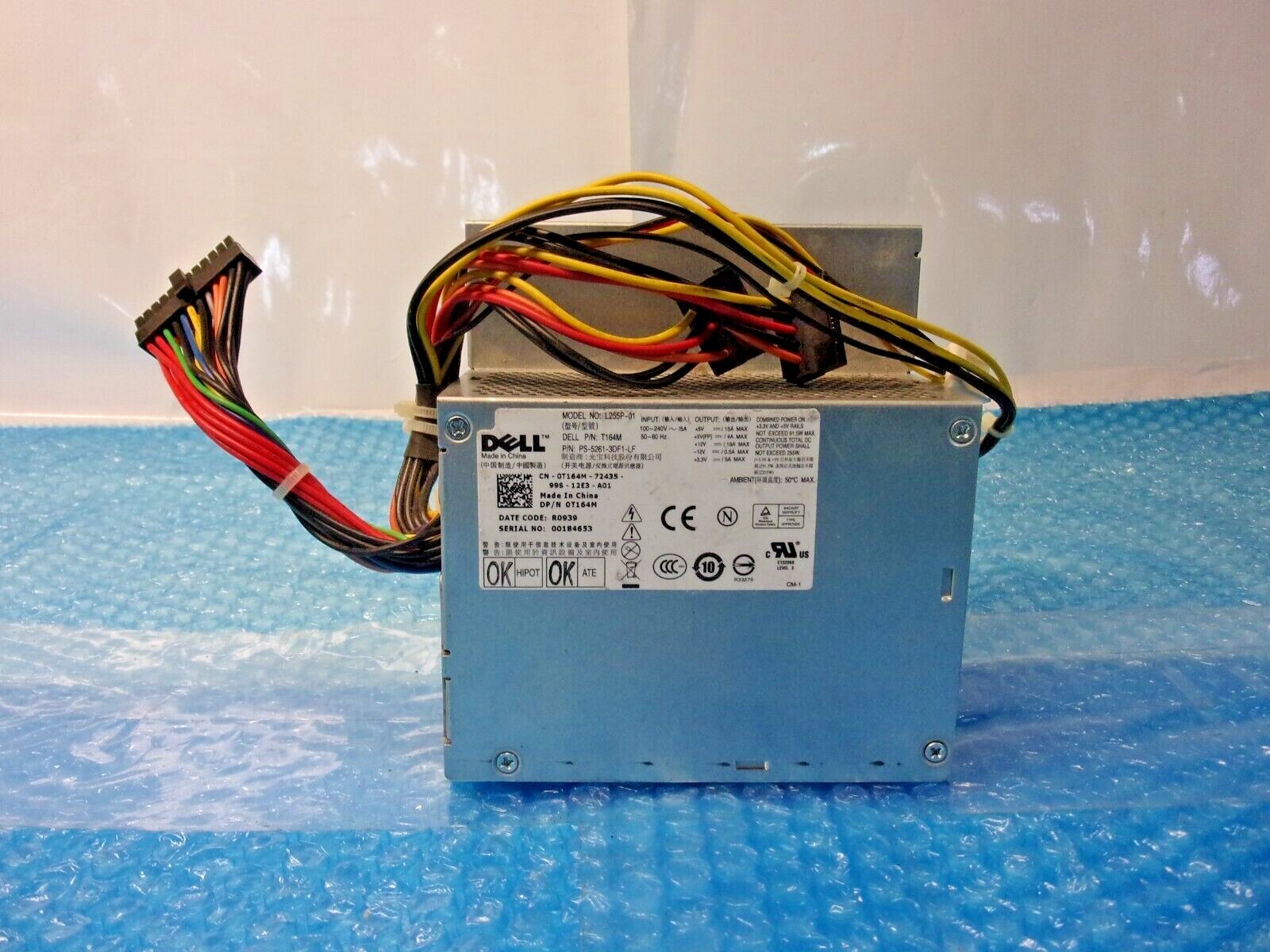  DELL T164M DT Desktop 255W POWER SUPPLY L255P-01 0T164M 