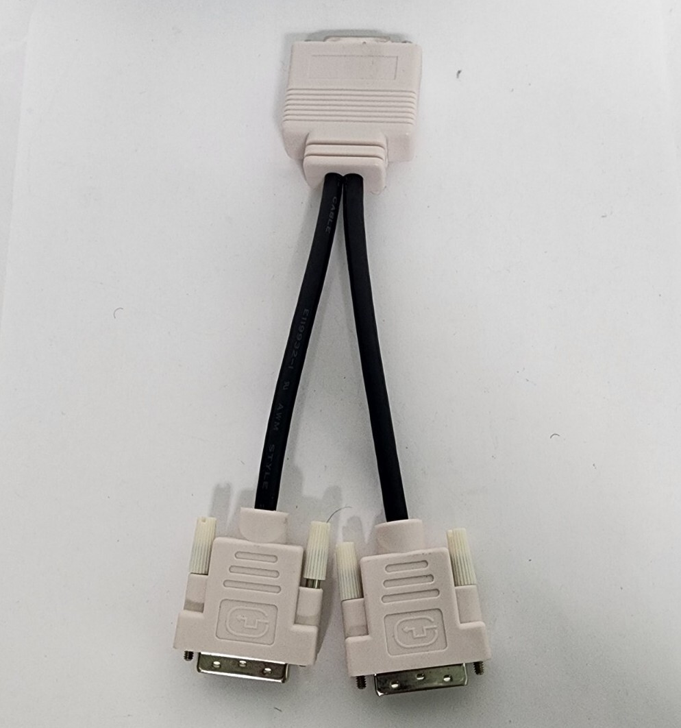 NEW 2:1 DVI-D Single Link M/M to DVI-D Dual Link Female monitor Cable