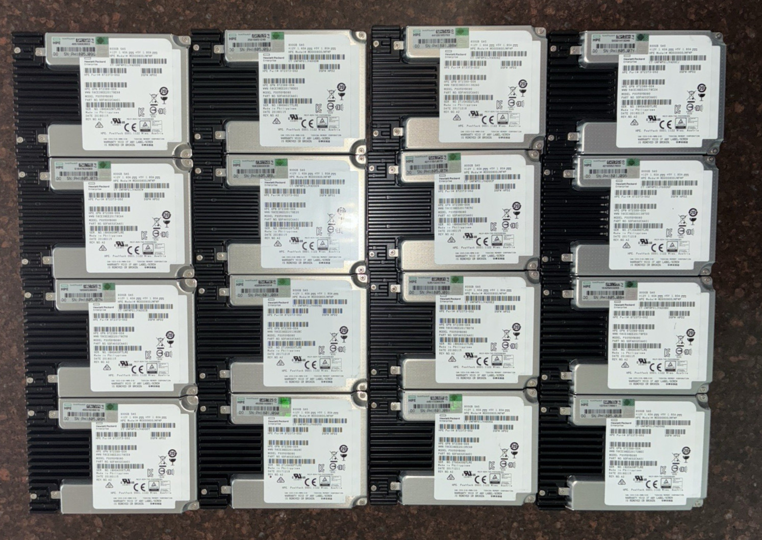 SAS 2.5" SSD 800GB 12Gb/s Tested Hard Drives 75% to 82% Health Lot of 16