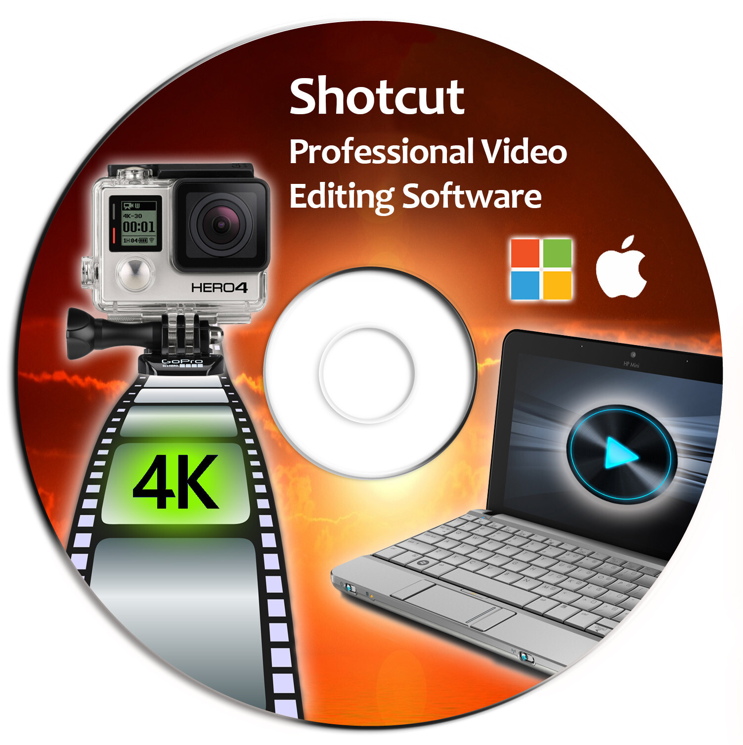 Shotcut Professional Video Editing Software Program-HD-4K Movie-Windows/Mac-DVD