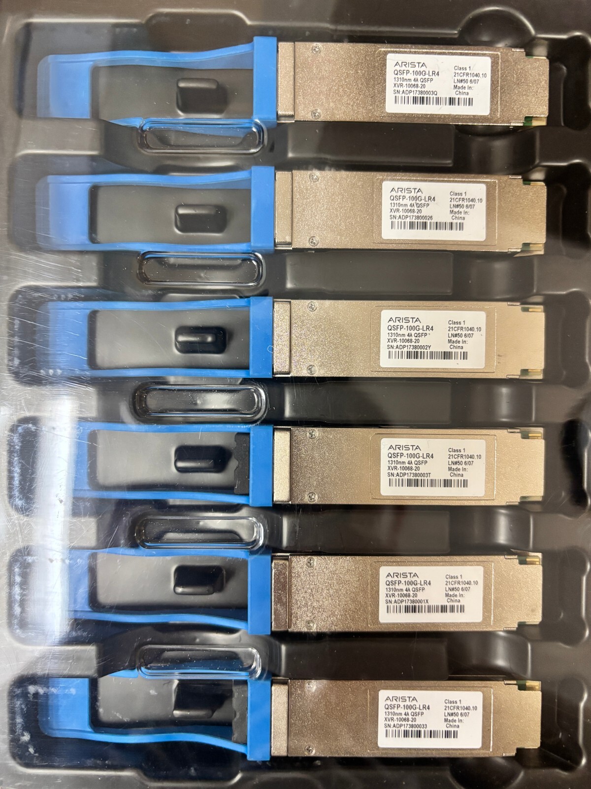 1PC Tested Good Arista QSFP-100G-LR4 XVR-10068-20 1310nm 10km 100G Module