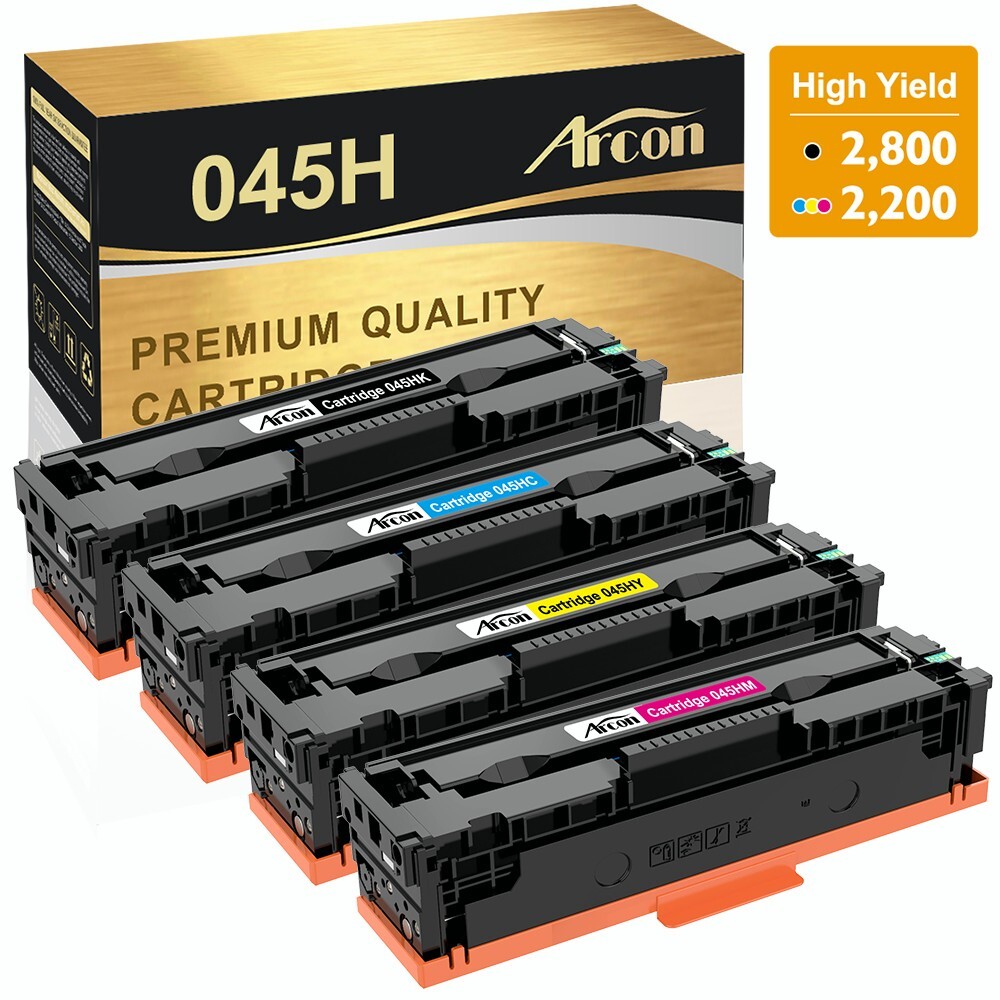 4Pack for Canon 045 H Toner 1246C001 045H imageClass MF632Cdw MF634Cdw LBP612Cdw
