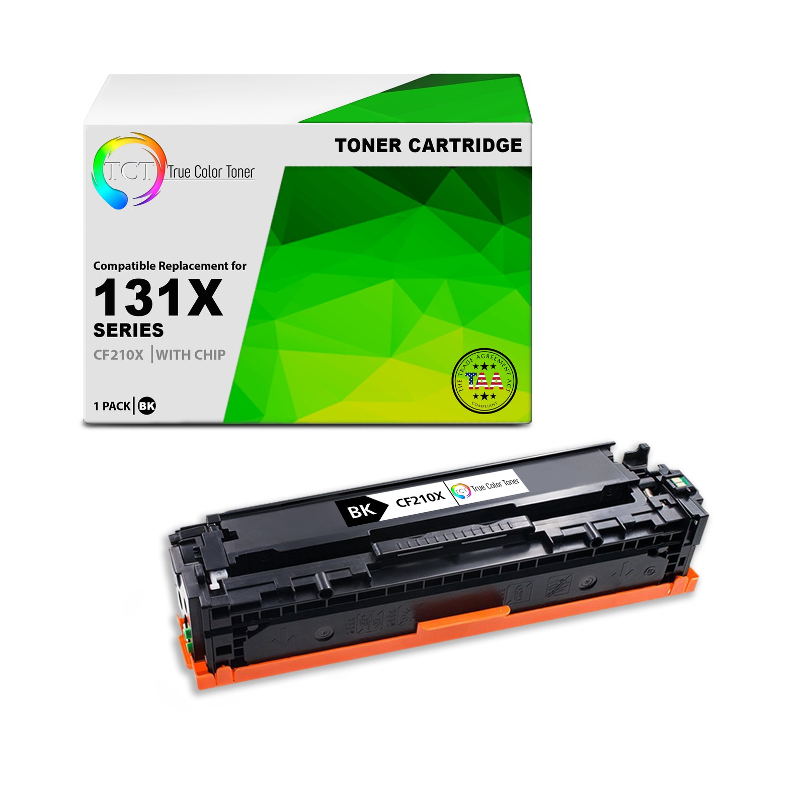 TCT CF210X TAA Compliant Toner Cartridge Replacement for HP CF210X - 131X