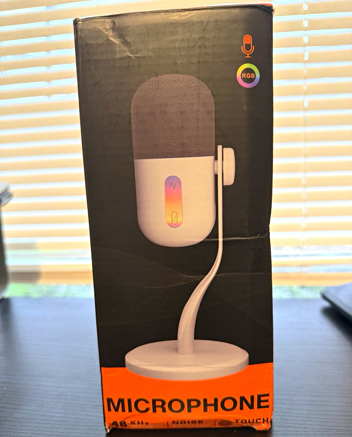 Toallin RGB USB Condenser Mic Noise Reduction Cardioid Mute, Headphone, Black