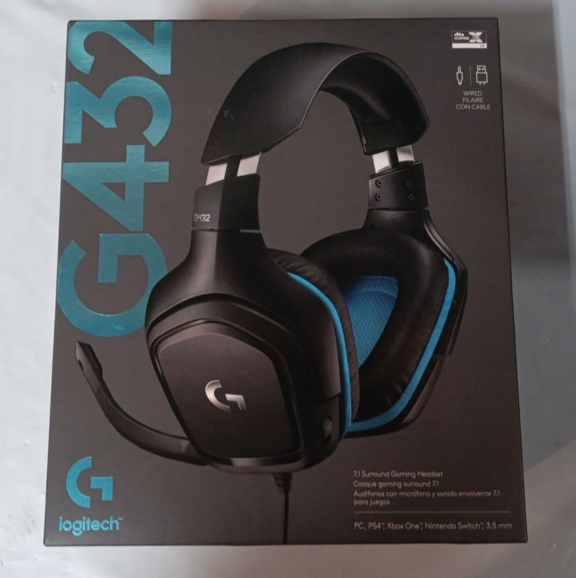 Logitech G432 DTS X 7.1 Surround Sound Wired PC Gaming Headset (NEW)