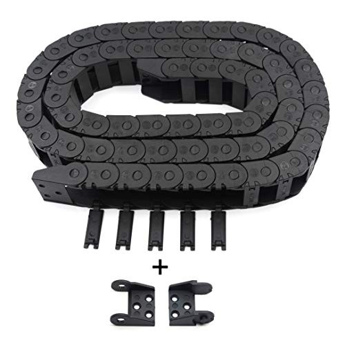 R18 Internal Size 10X20mm 1Meter Length Black Plastic Flexible Drag Chain Cable