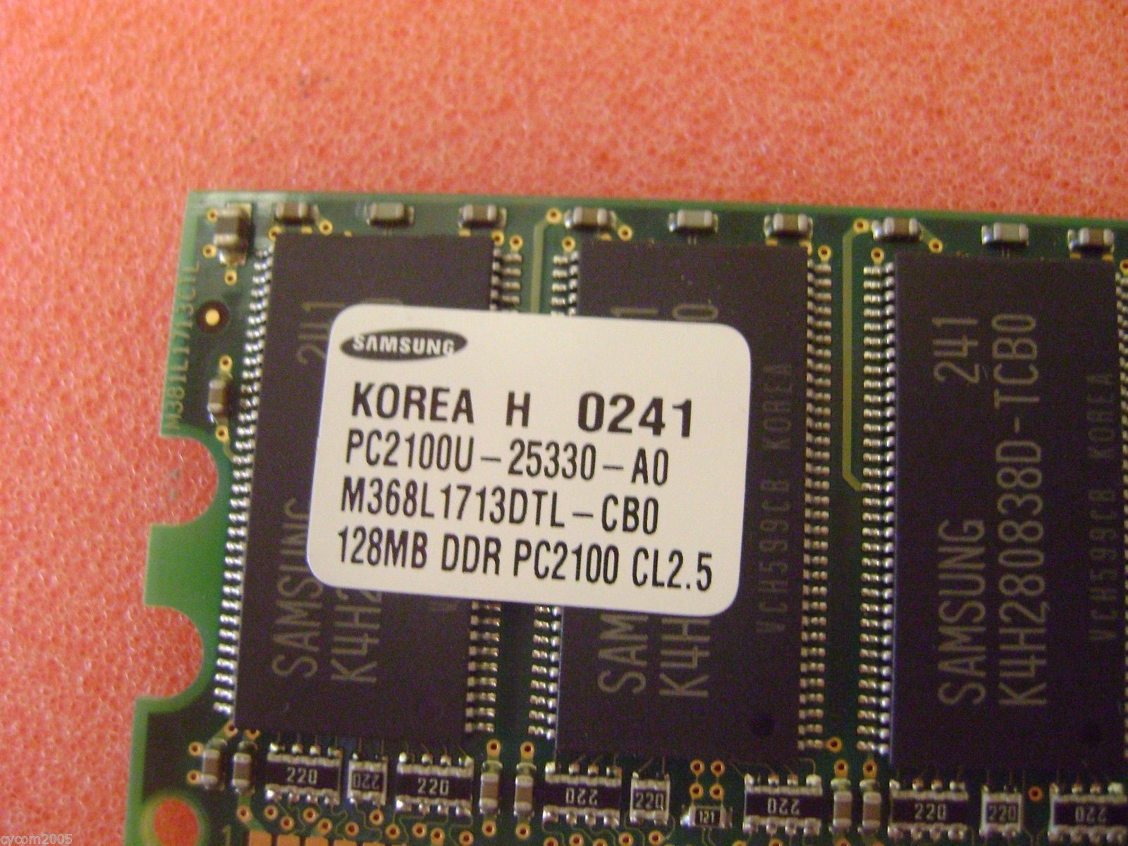 Samsung M368L1713DTL-CB0 128MB DDR PC2100 184pin from e-Machine T1840
