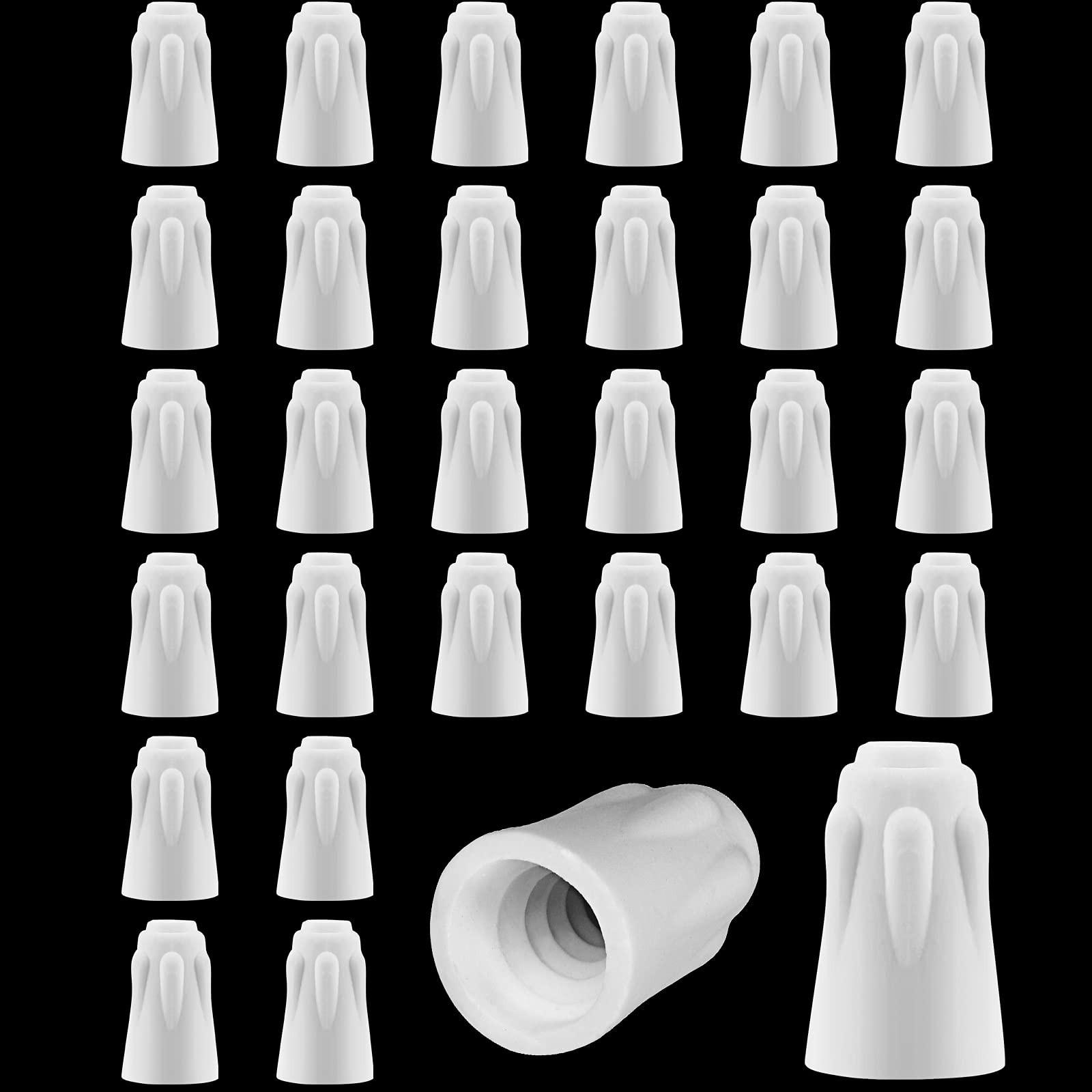 Zonon 36 Pcs Ceramic Wire Connector White Nuts 18-8 AWG High 