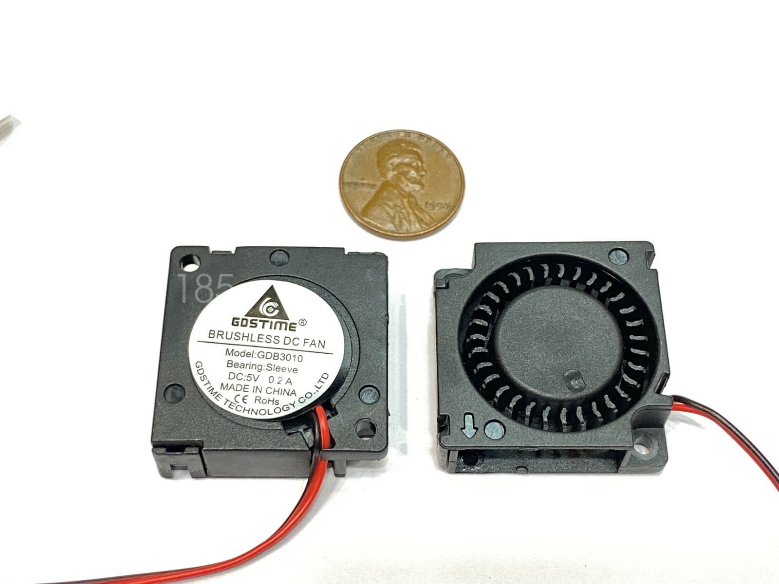 2 Pieces Blower 5v 30mm x 10mm 3cm dc quiet Cooling Fan Brushless 3010 2Pin