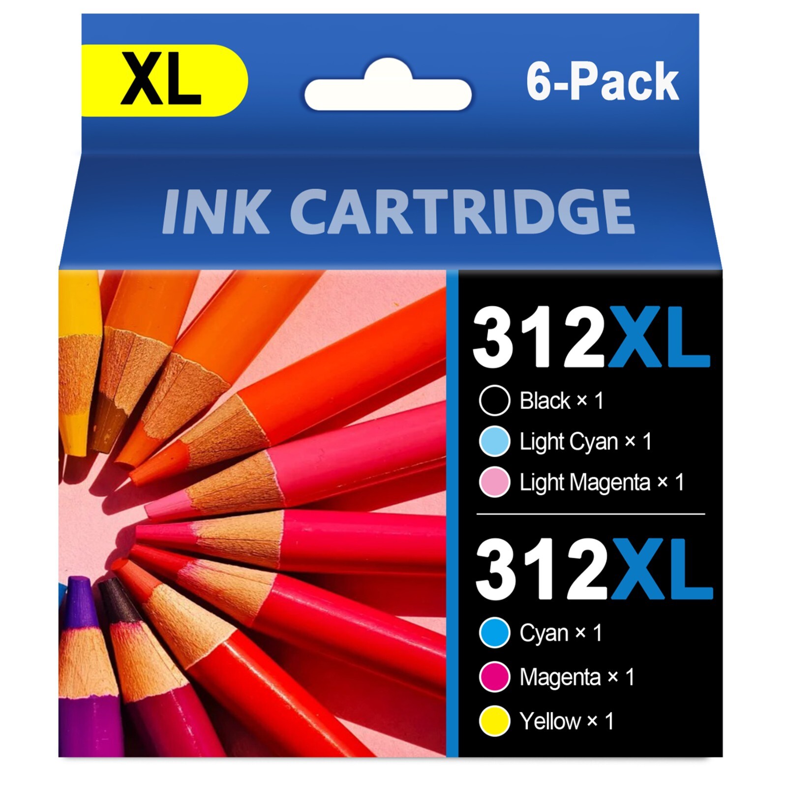 High Yield 6-Pack 312XL Ink Combo for Epson Expression XP-8500 XP-8600 XP-15000