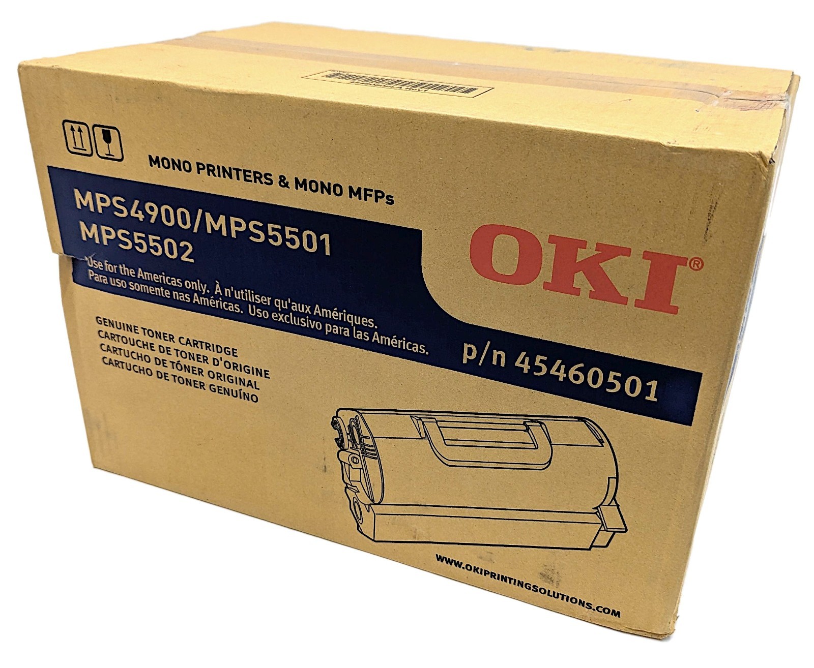 NEW Genuine OKI 45460501 Black Toner Cartridge for MPS4900 MPS5501 MPS5502 OEM