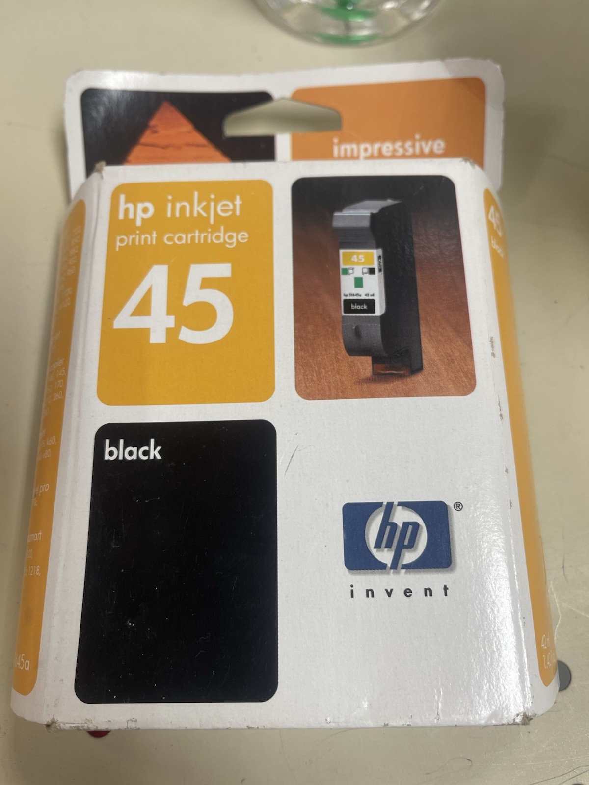 HP Genuine/Original Ink Cartridge 45 Black Inkjet 51645A For HP Printers